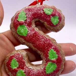 Christmas Ornament Gingerbread initial S